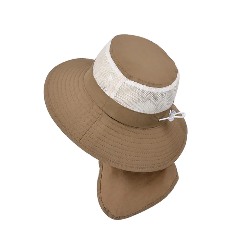 

Cute Breathable Kids Shawl Sun Hat Cotton Quick Dry Baby Sun Protection Hat Wide Brim Sunscreen Children Fishman Hat Girls