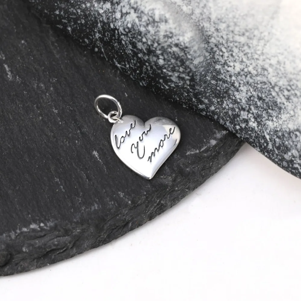 S925 Silver Key Love Heart Mama Gecko Lizard Charms Pendants Fit Bracelet Necklace Women DIY Hand‑made Jewelry