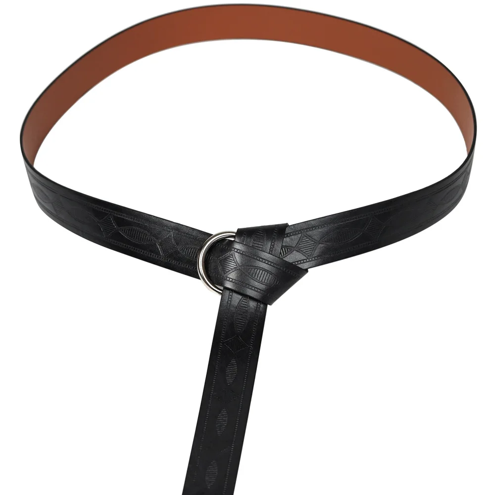 Medieval Sword Ring Belt Costume Larp Accessory Armor Gear Adult Viking Knight Pirate Cosplay Leather Long Loop Buckle 190cm