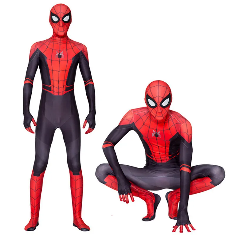 High Quality Superhero Spidermans Costume Bodysuit For Kids  Spandex Zentai Halloween Party Cosplay Jumpsuit 3D Style