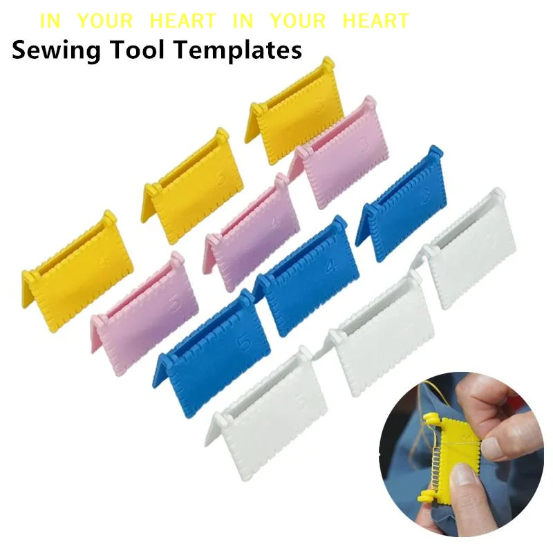 For Fabric Embroidery Leather Craft 1/3 PCS Sewing Guide Template For Consistent Stitches 3/4/5mm Spacing Precision Sewing Tool