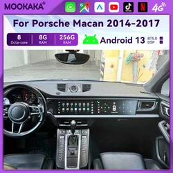 Dual Screen For Porsche Macan 2014-2017 Car Radio Navi GPS Android Multimedia Player Carplay Auto WIFI 5G Intelligent System BT