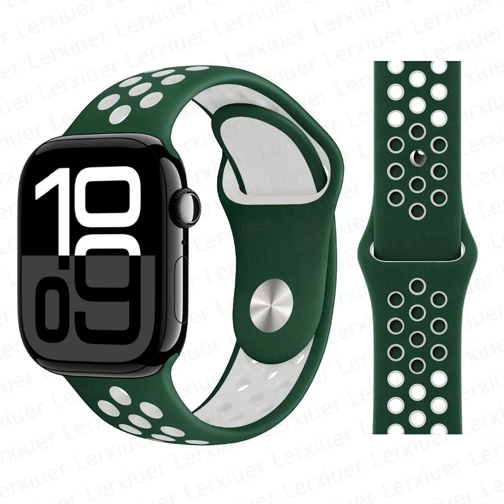 Für Apple Watch Armbänder 40mm 44mm 45mm 41mm 46mm 49mm Correa Armband iWatch Series 10 11 SE 9 8 7 Ultra 3 Offizielles Silikonarmband