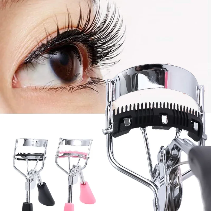 Stainless Eyelash Clamp Comb Curl Lady Professional Eyelash Curler with Comb Tweezers Curling Natural Novice Eyelid Makeup Tools