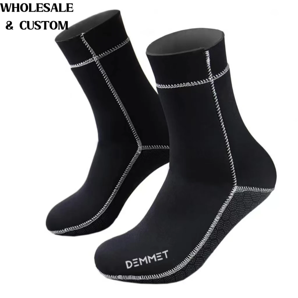 Wholesale spot 3MM thickened diving socks for warmth and non-slip adult swimming, snorkeling, surfing, beach stockings