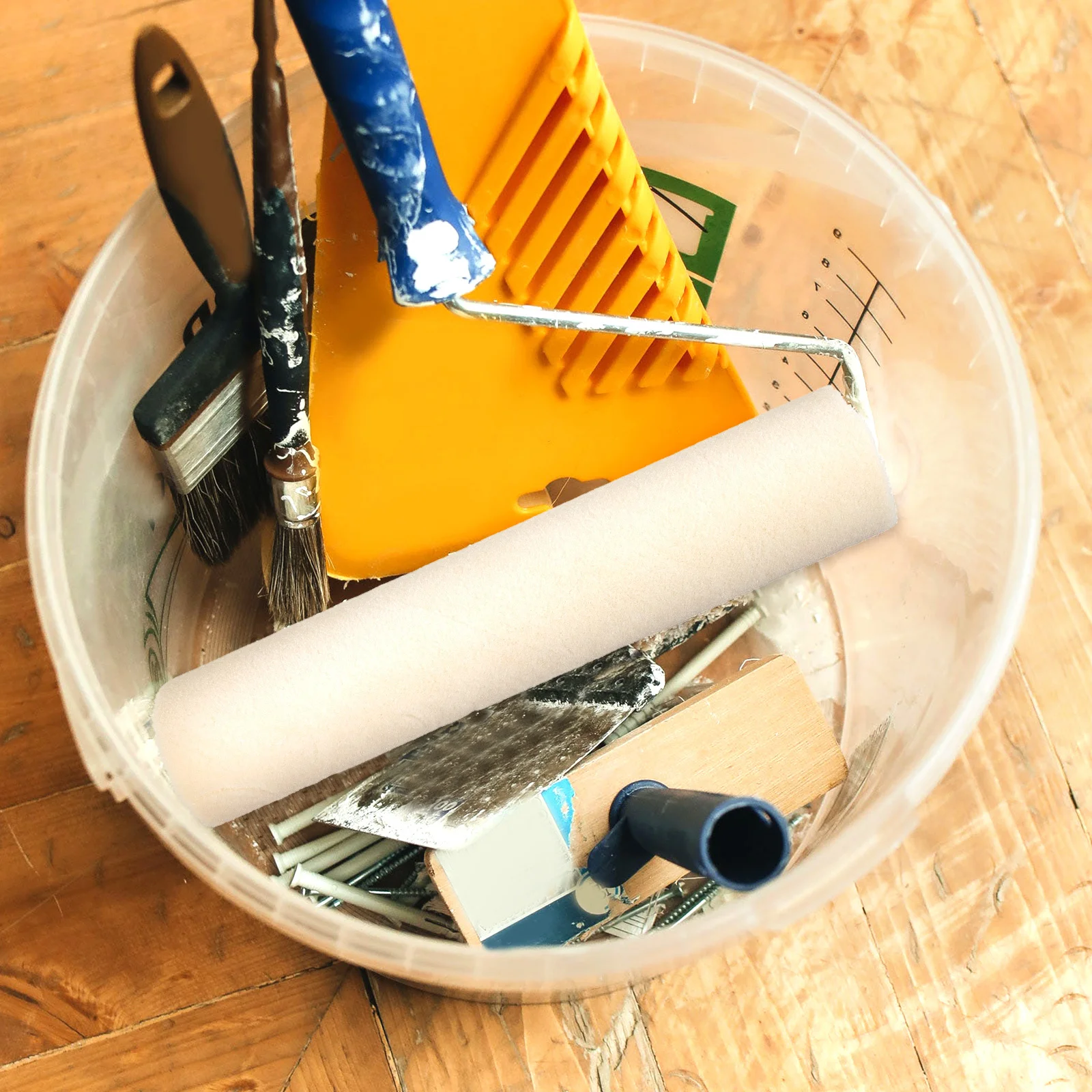 

6Pcs Wool Paint Roller Covers Durable Short Nap 9 Inch Large Diameter Roller Tool for Wall Painting and Home Repair