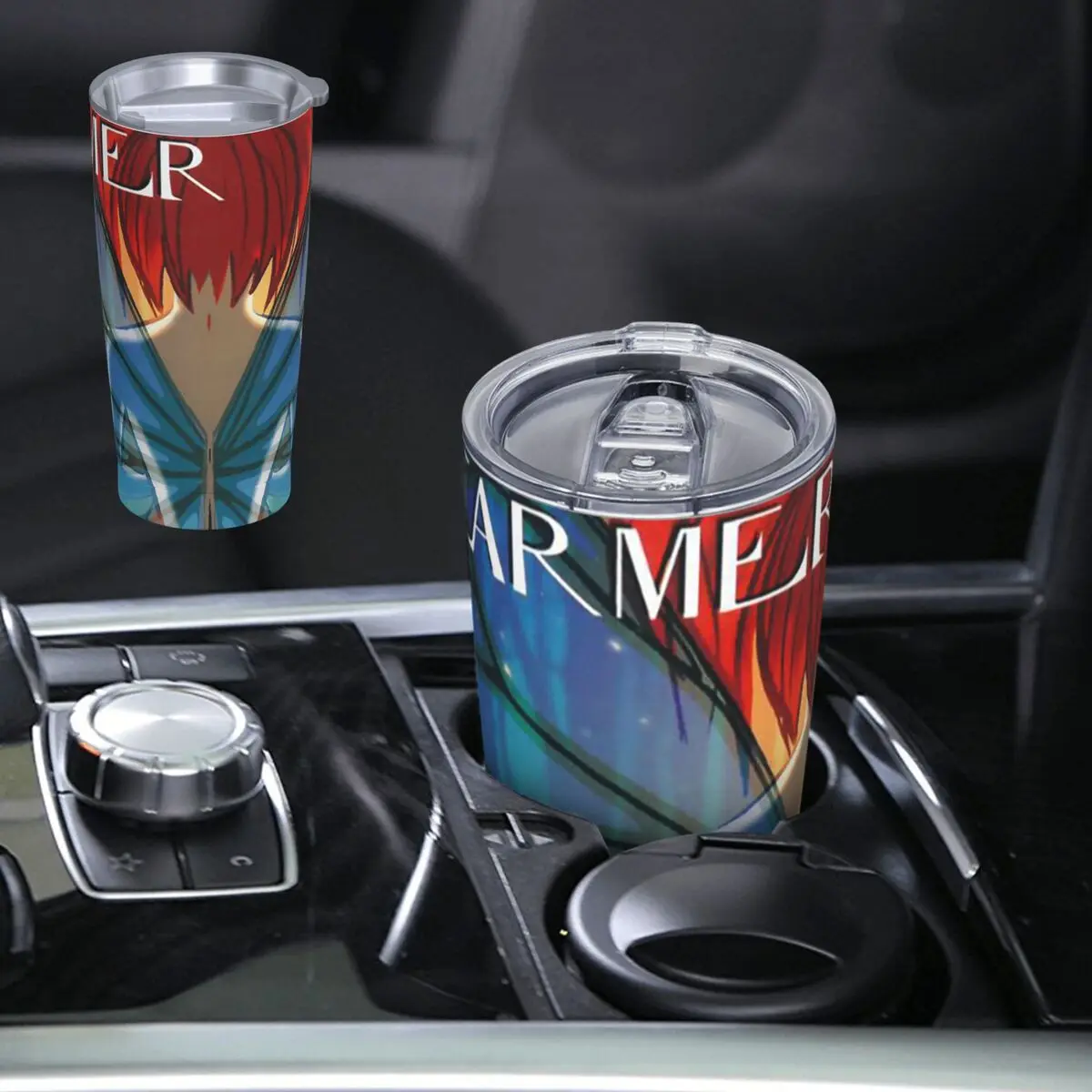 Mylene Farmer French Singer Stainless Steel Tumbler Vacuum Insulated Mugs Thermal Cold Cup Straw With Lid 20oz