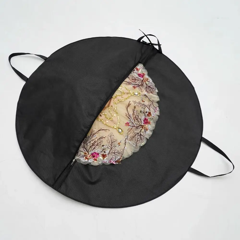 Waterproof Tutu Skirt Bag Dance Clothing Large Capacity Dance Skirt Storage Bag Zipper Closure Round Design Ballet Skirt Handbag