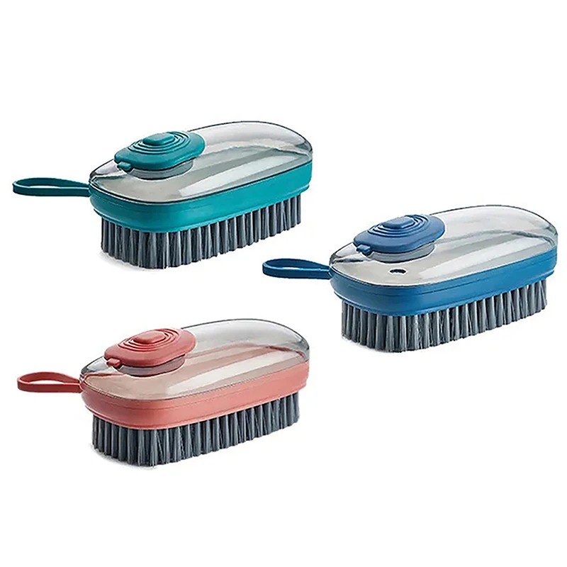 Household Cleaning Tool Multifunction Cleaning Brush Soft Bristled Liquid Shoe Brush Long Handle Clothes Brush