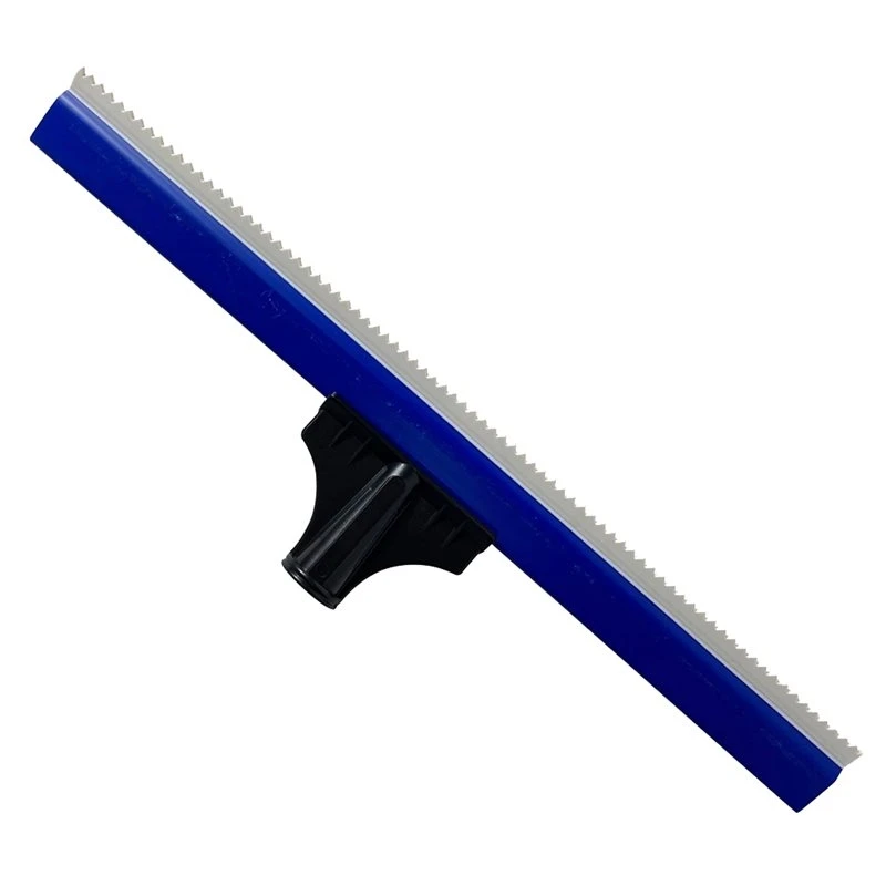 A95E-Epoxy Notched Squeegee With Soft Rubber Teeth Floor Squeegee Cement Painting Coating Toothed Rake Construction Tool