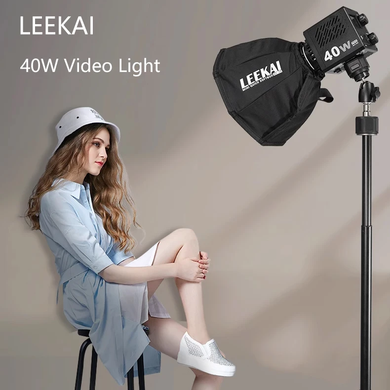 

KAILEE 40W Video Light Softbox Kit With Bowens-Mount Soft Light Quick Mounting Video Lamp for Film-Making Video Photography