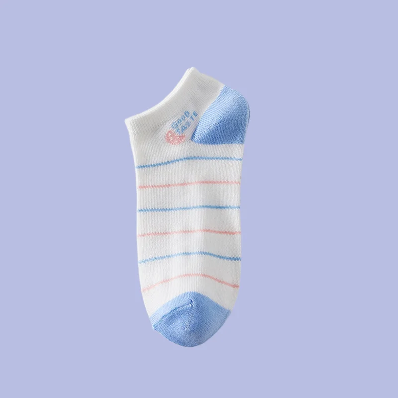 Chaussettes Courtes et Décontractées pour Femme, Vente en Gros d'Usine de Haute Qualité, Nouvelle Collection Printemps et Été, 5/10 Paires