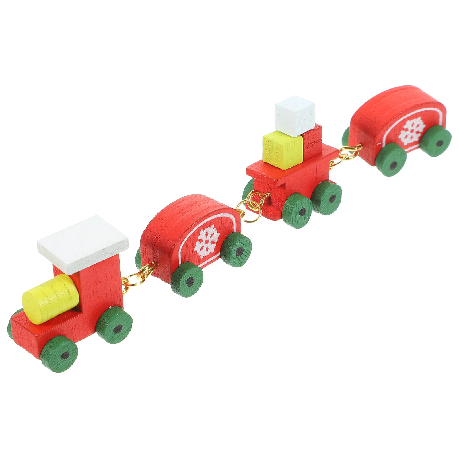 

Toys Mini Train Wooden Cartoon Adornment House Accessories Ornaments Decor Miniature Model Red Toddler