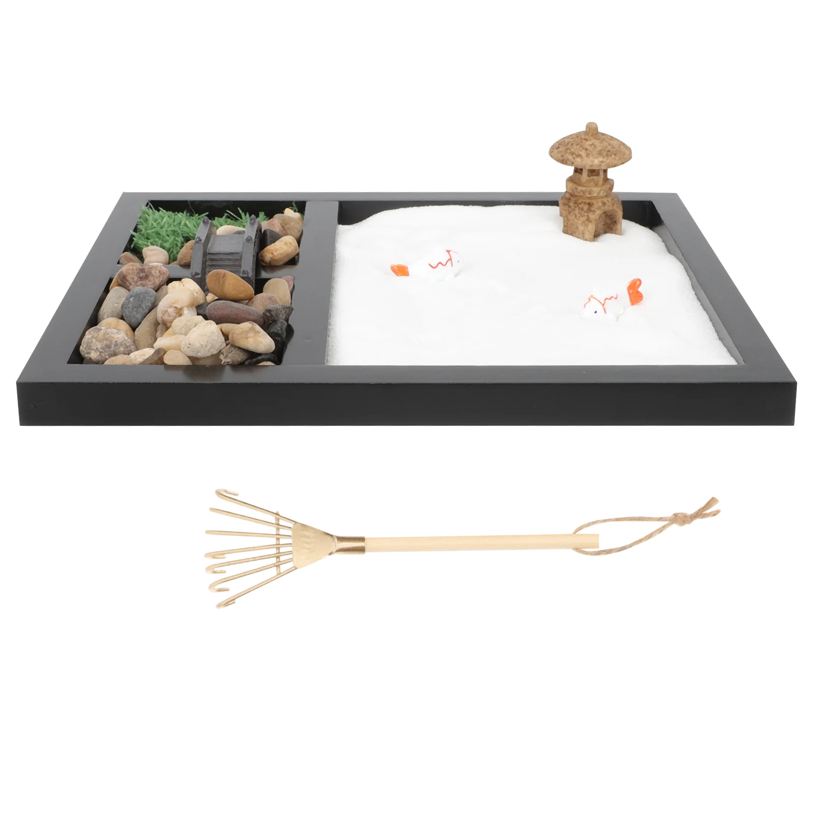 ตารางทราย Zen เครื่องประดับ Office Decor Little Sandbox เรซิ่นมินิของเล่น Microlandscape