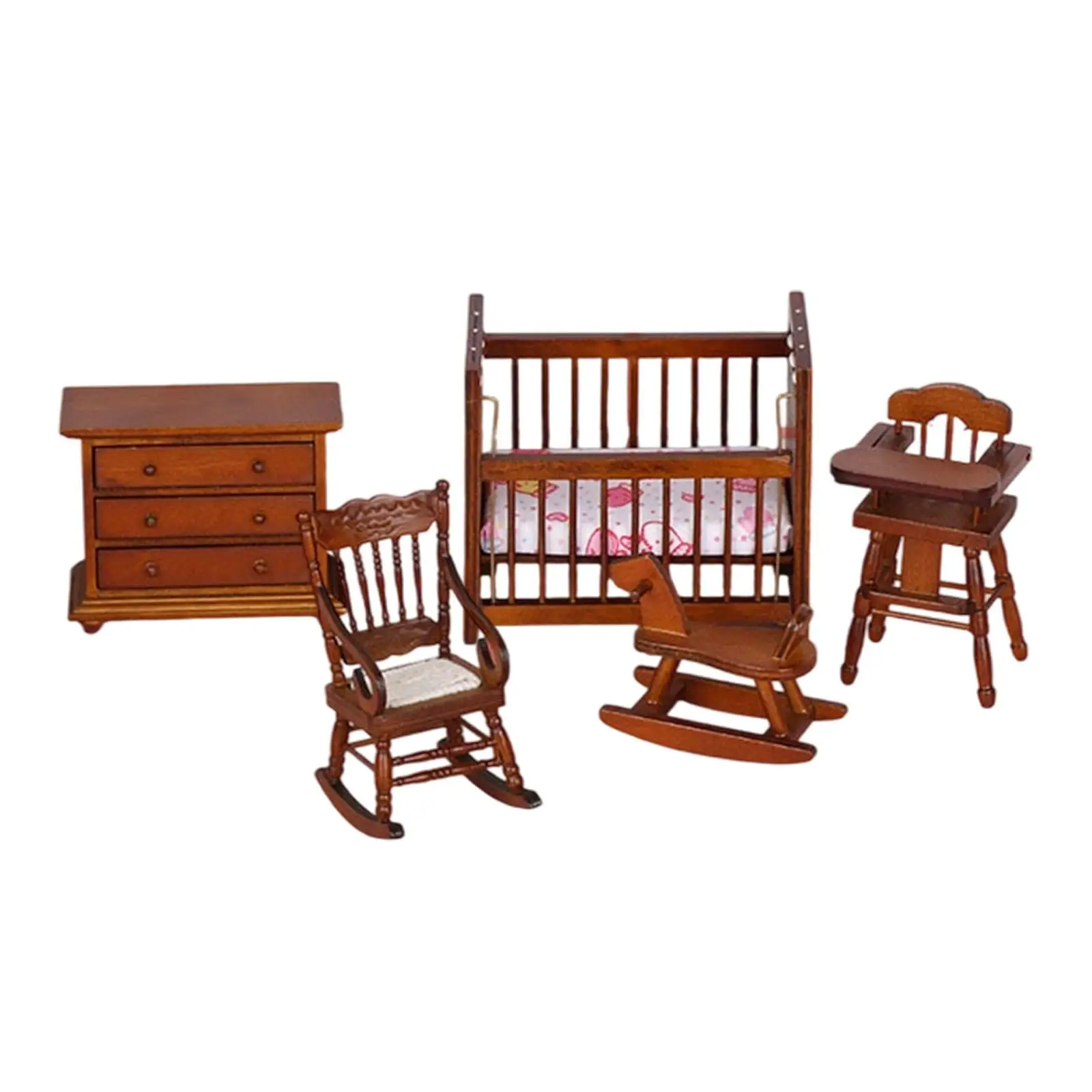 5 unidades 1/12 conjunto de móveis em miniatura para casa de bonecas brinquedos infantis para meninos meninas 3 + crianças