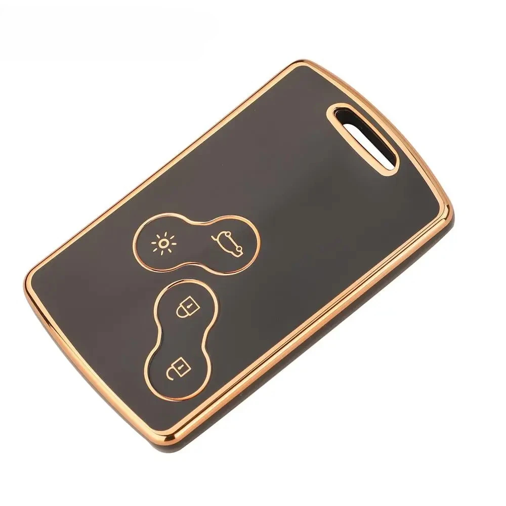 TPU Car Key Case Cover for Renault Duster Captur Clio IV Logan Megane Koleos Scenic Fluence Laguna 4 Button Fob Shell