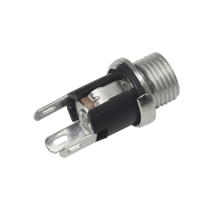 【5-1Pair】5.5x2.1mm 5.5x2.5 DC Power Supply Plug Connector+Female Metal Panel Mount Socket Jack Plug Connectors Terminal Adapter