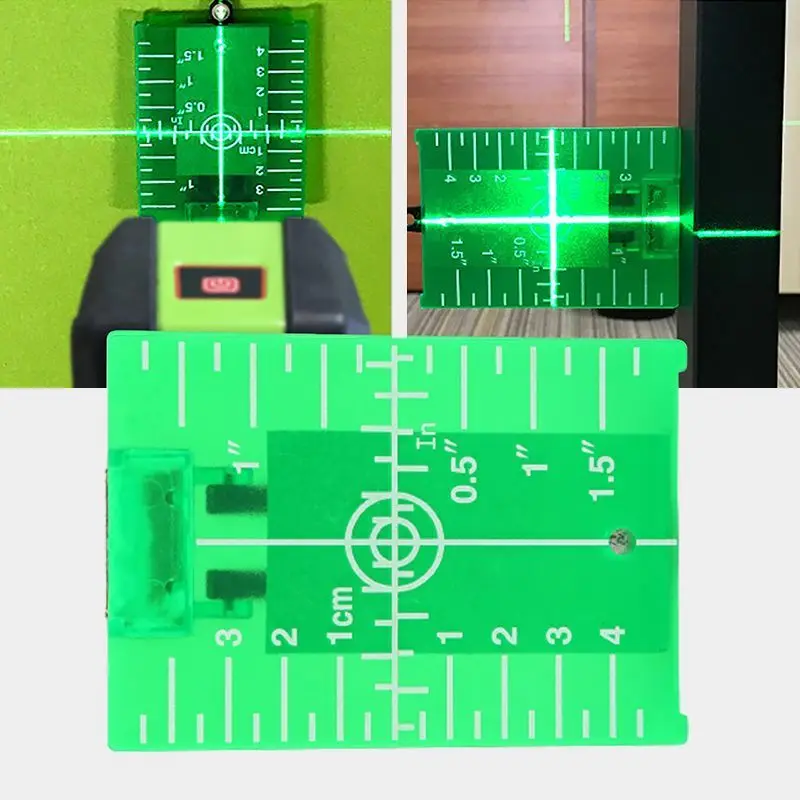 Plastic Lase Target Card Plate 10cmx7cm Inch For Green Red Lase Level For Line Lasers Reflective Magnetic Plate Laser Target