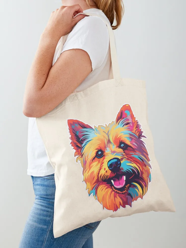 

Norwich Terrier in WPAP style Tote Bag bags woman 2025 Cloth bag ecological bags Shopper bag