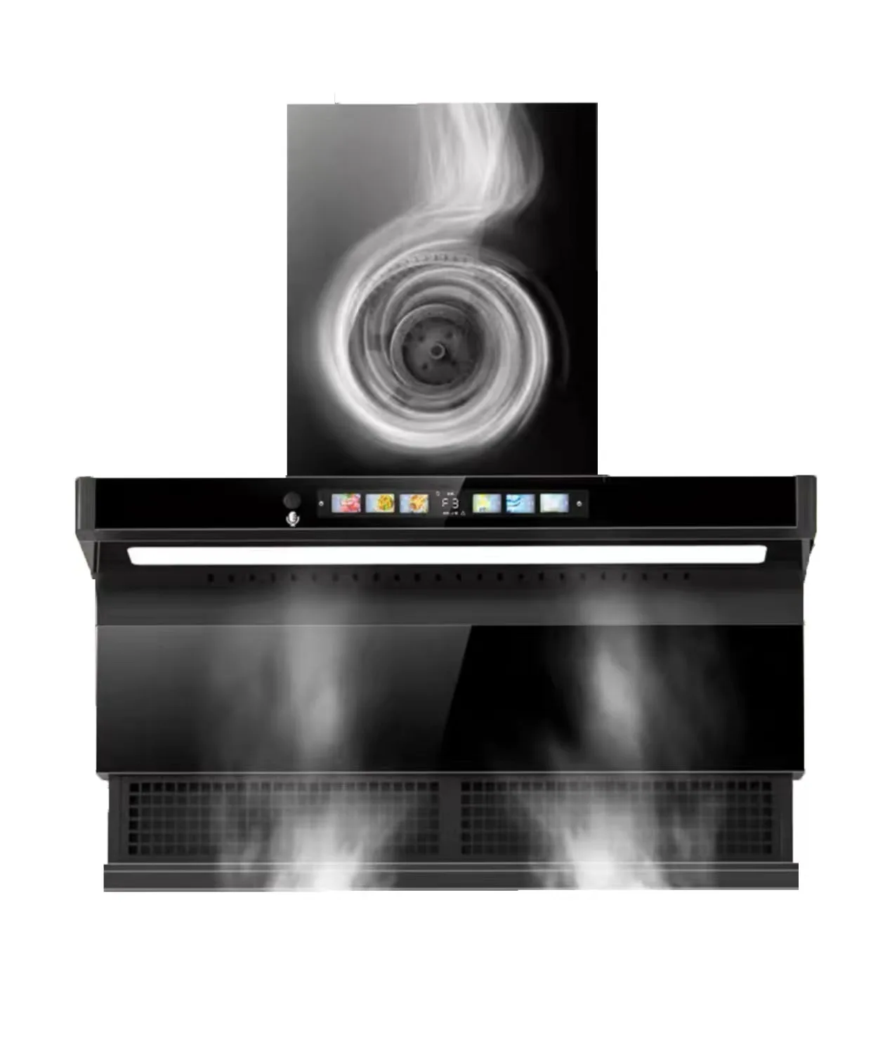 

Бытовая техника Кухня Большая всасывающая верхняя сторона Двойная всасывающая вытяжка 7-образная форма может быть настроена по индивидуальному заказу