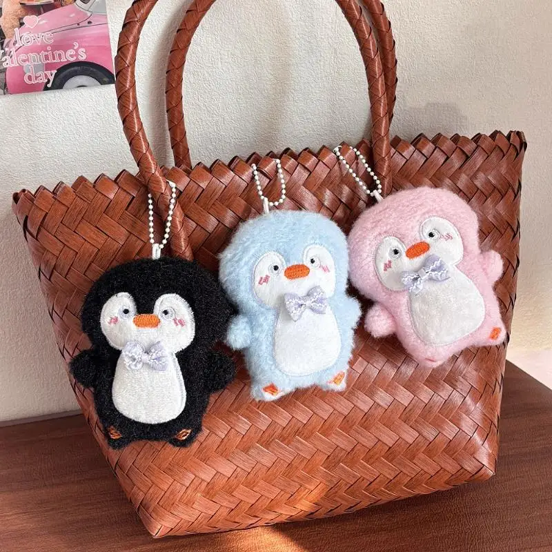 

Cute Cartoon Bow Tie Penguin Plush Keychain Kawaii Penguin Stuffed Doll Pendant Backpack Decoration Pendant Accessories Gift