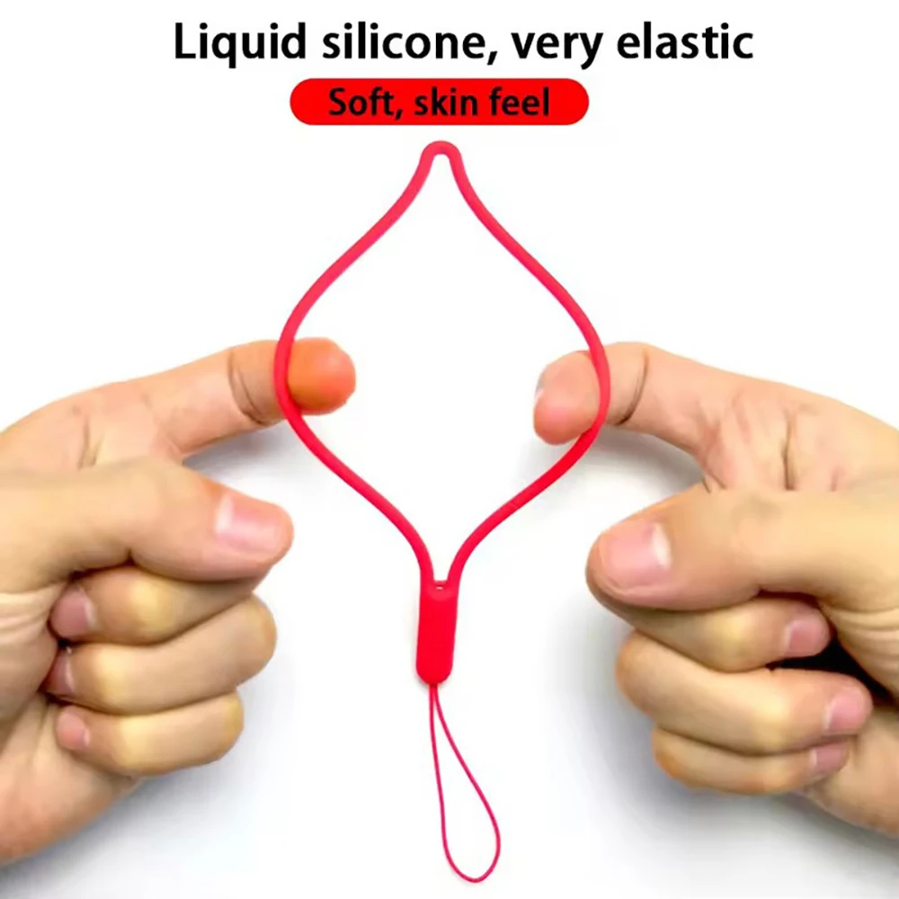 3Pcs Silicone Phone Strap Portable Lanyard Chain