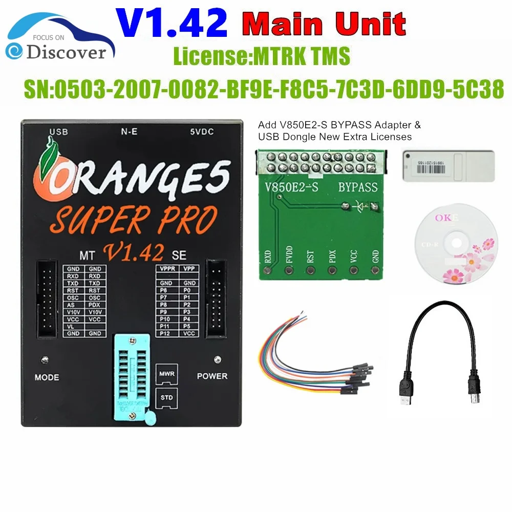 Orange5 Super Pro V1.38 V1.34 جهاز برمجة احترافي مع محولات كاملة مبرمج تلقائي OBD2 أكثر ترخيصًا