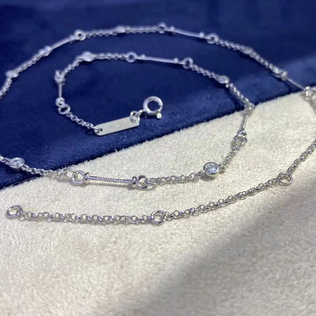 

S925 Sterling Silver Necklace Findings Jewelry Base Settings Mountings Parts Mounts for 7-10mm Pearls Stones