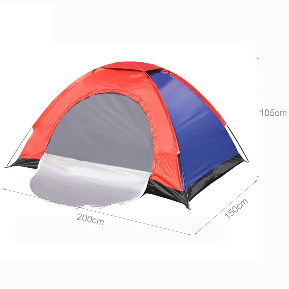 1 2 Person Camping Tent 170T PU Polyester Oxford Cloth Easy Set-Up Lightweight Garden Sun Shield Outdoor Hiking Supplies