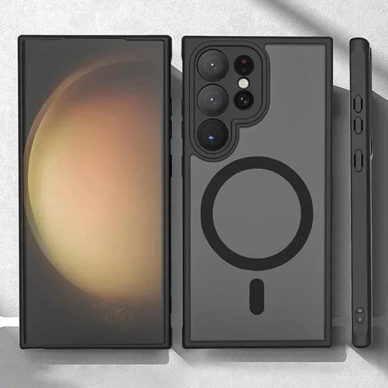 حافظة هاتف مغناطيسية فاخرة غير لامعة لهاتف سامسونج جالاكسي S25 S24 S23 Ultra Plus S24 FE حافظة حماية للشحن اللاسلكي غطاء مقاوم للصدمات #6