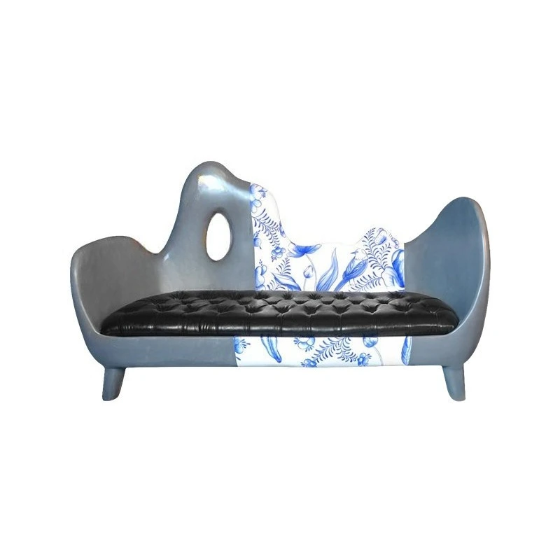 Creative fiberglass sculpture furniture, personalized and irregular double sofa, lobby reception chair