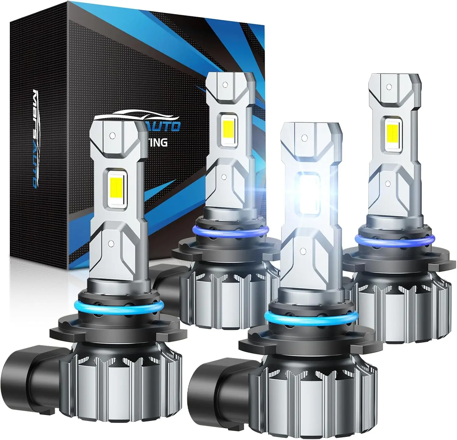9005 & 9006 LED Bulbs, Fanless, 180,000 Lumens, Cool White 6000K, 4 Pack