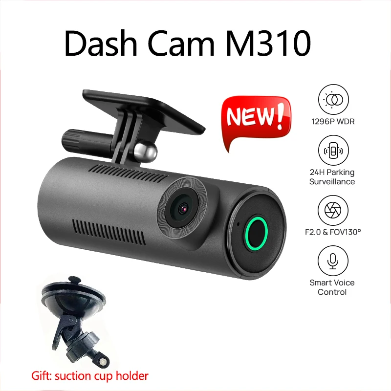 70ai Dash Cam M310 1296P Resolution 130°FOV Smart Voice Control Guard Night Vision 70ai M310 Car DVR