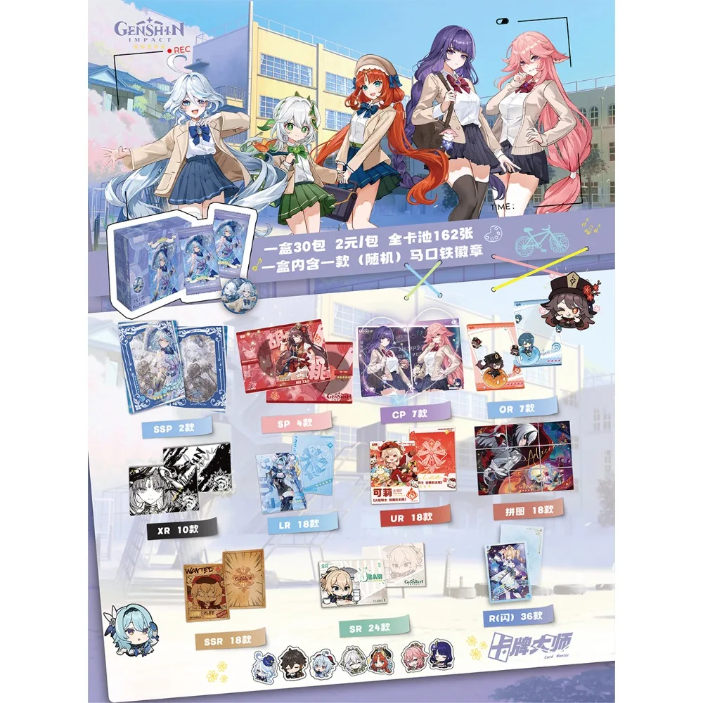 Popularity Exploration Battle Games Genshin Impact Collection Card Creative Peripheral Exquisite Craftsmanship Characters Cards