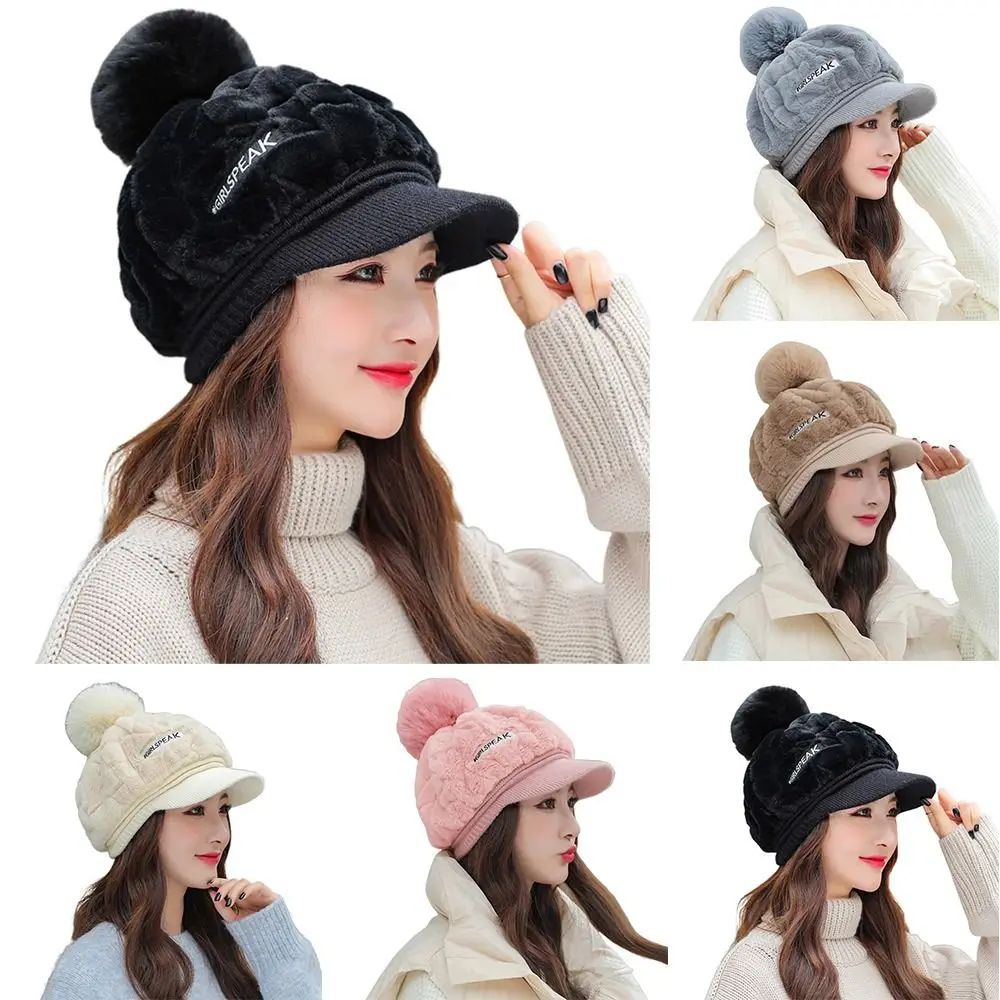 

New Keep Warm Knitted Hat Windproof Thickened Winter Cap Beanies Bonnet Women