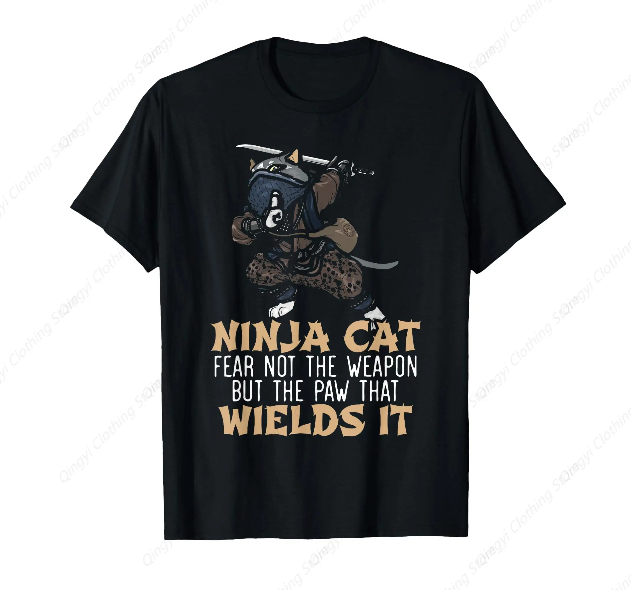 

Ninja Cat Mercenary Kitty T-Shirt for Men Women