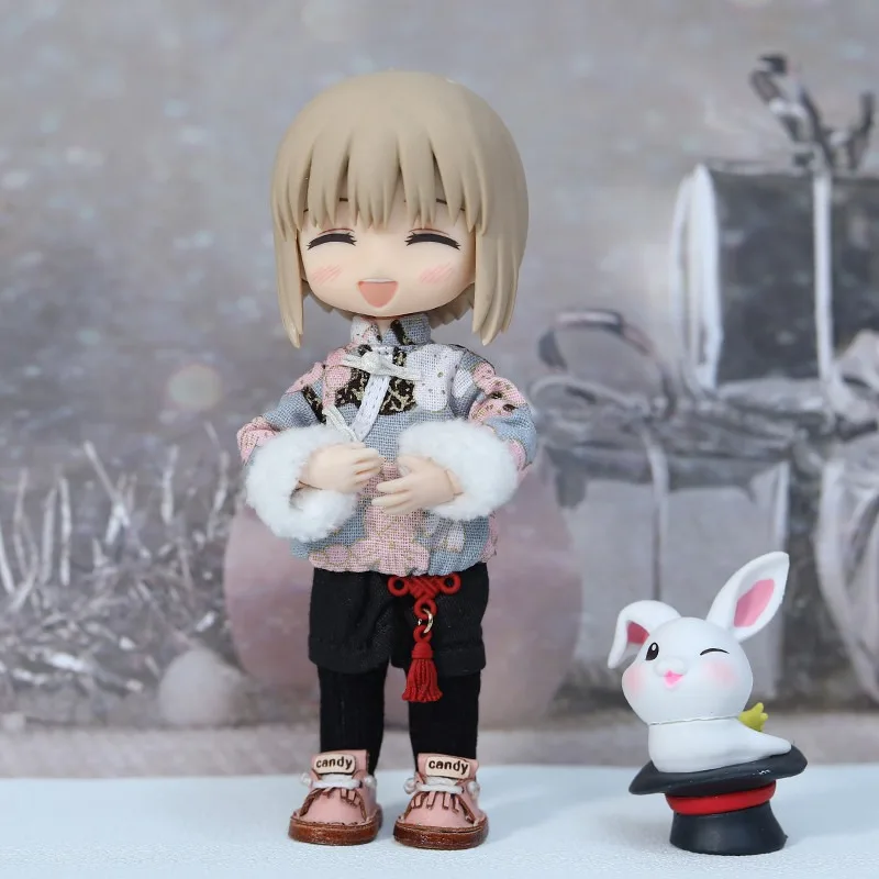Ob11 ropa de bebé P9 GSC figura de arcilla Molly 1/12 BJD disfraz tradicional de Año Nuevo conjunto de traje de visita