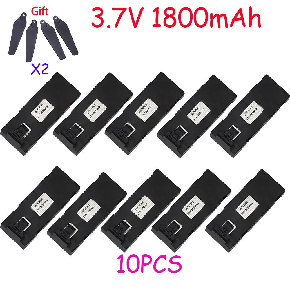 3.7V 1800mAh 20C RC Drone Battery Accessory For E88 E88PRO E99 Ls-E525 E525 PRO Mini Uav Drone Battery Special Battery Rc Parts