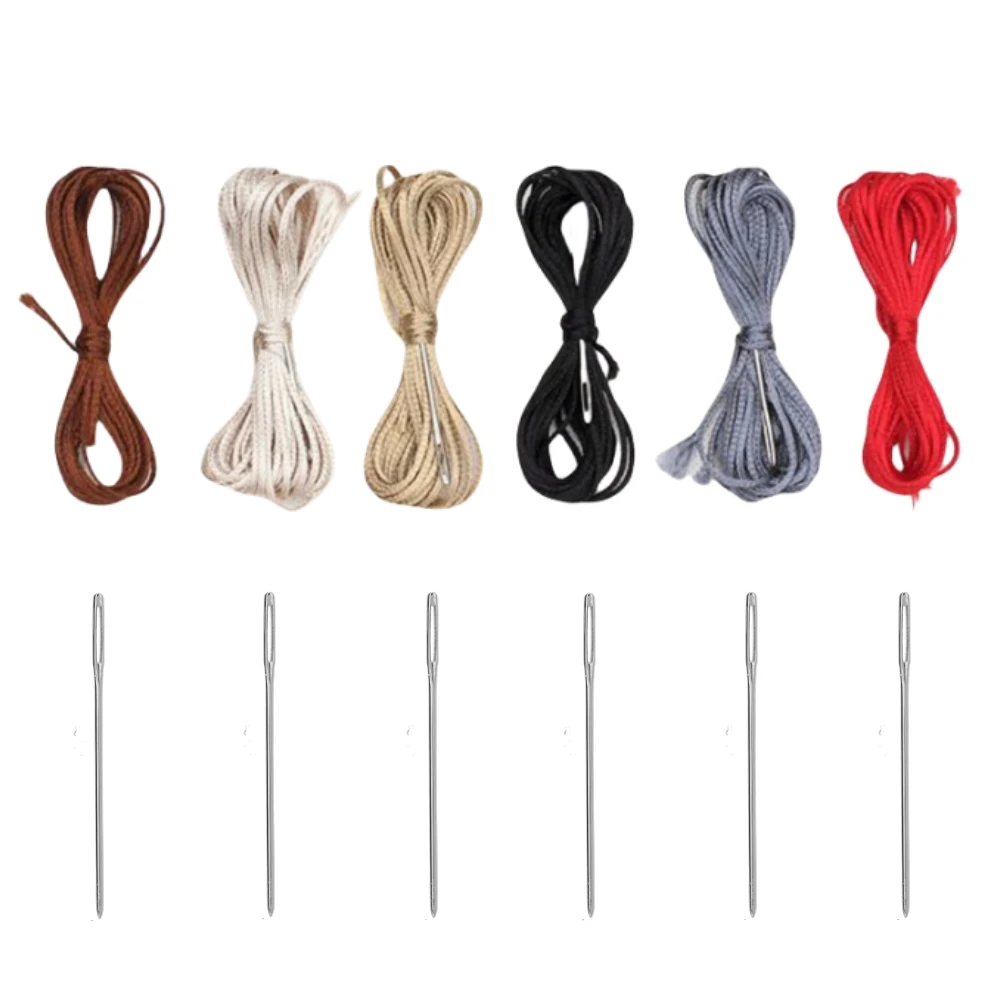 Braiding Steering Wheel Cover Thread and Needle Kit Hand Sewn Leather Braid Tool