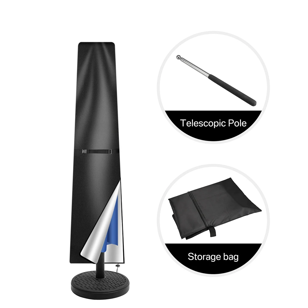 Rechte parasolhoes Waterdichte parasolbeschermhoes met telescopische paal Rits UV-anti winddichte tuinparapluhoes