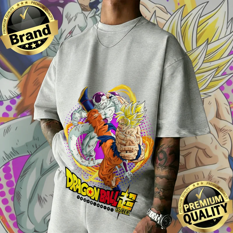 

Новая летняя футболка 2026 года в честь 40-летия Dragon Ball с принтом Фризы, 100% хлопок, аниме, увеличенный размер, повседневная уличная одежда, унисекс, Y2K