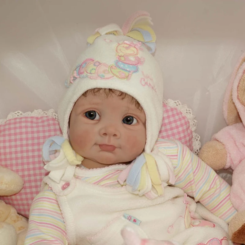 22inch Unfinished Unpainted Doll Kit BIBI Fresh Color Blank Doll Parts Handmade DIY Toy
