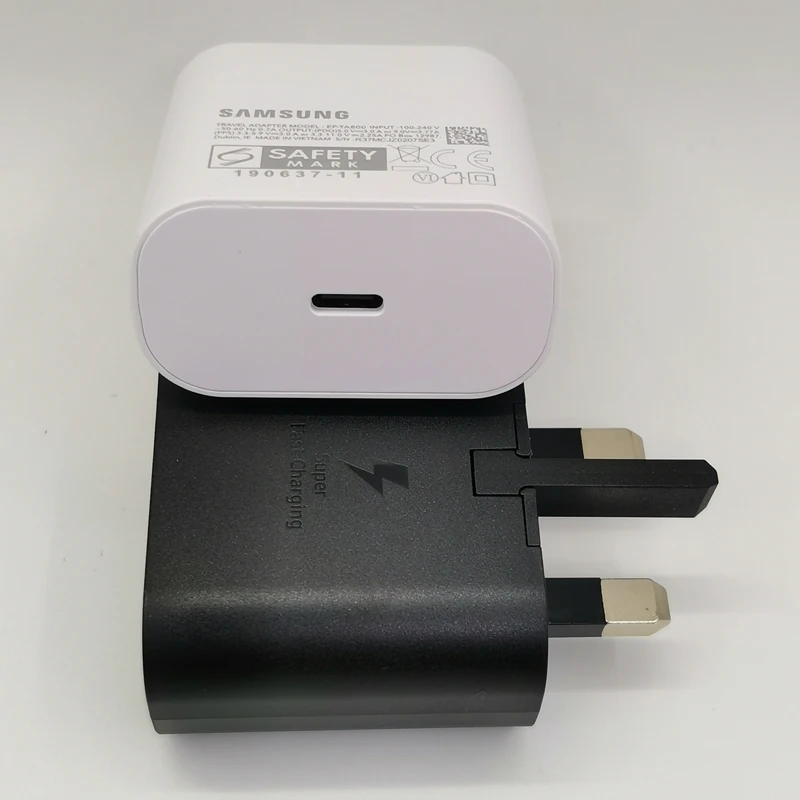 Samsung 25W Charger UK Plug Super Fast Charge Adapter 1.8M Type C For Galaxy S25 S24 S23 S20 Note 20 Ultra 10 Plus A56 A36 A26 - náhled 3
