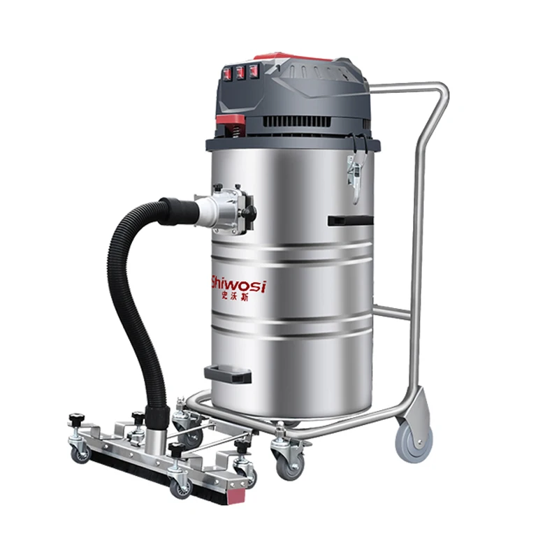 

Shiwosi Single Phase Electric Industrial Vacuum Cleaner Wet and Dry Floor Cleaning Machine 4.8kw Power for Factory Workshop