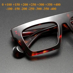 Handmade Vintage Thick Acetate Frame Reading Glasse High Quality Square Retro Optical Presbyopic Eyeglass Custom Diopter