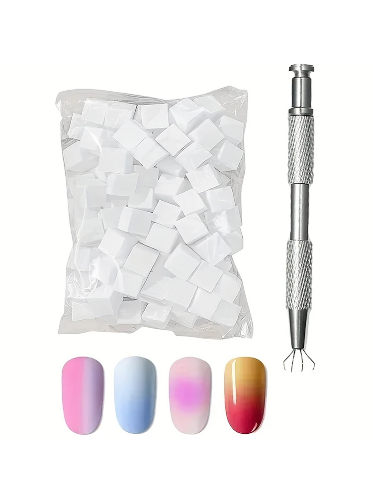 50 バ éponge dégradé Nail Art Stamper outils Gel vernis couleur dégradé brosse paillettes poudre pointillage stylo pour accessoires de manucure