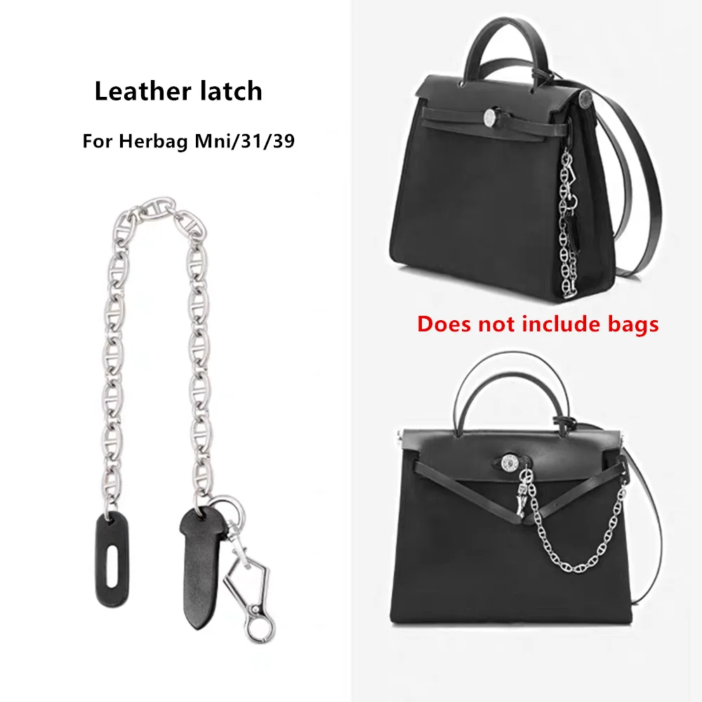Leather Pin Lock Chain for Herbag 31/Mini, Anti-Wear Sheet & Bag Cap Lock Chain Accessories for Women's Handbag Easy to Install