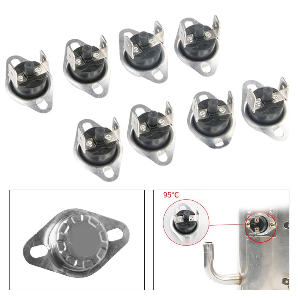 For DIY Installation 95 Degrees Control Switch High Temperature Applications Silver Electric Valve Regulator For Water Tube