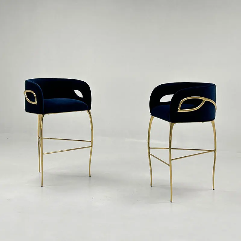 

Light Luxury Bar Chair Premium Chair with Armrests Modern Villa Home Island Chair KTV Bar Bench