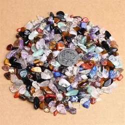 Pierre naturelle en vrac pour aquarium, éclats de quartz, cristal poli, gravier, œil de tigre clair, Lapis Lazuli Harvey, 100g